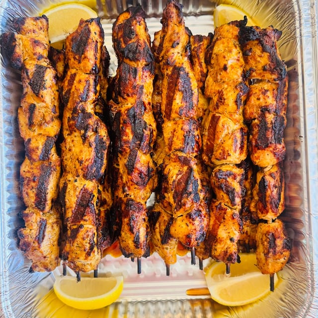 CHICKEN SKEWERS.
