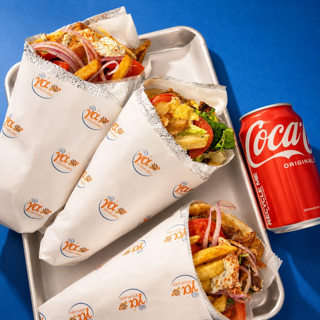 Kalamaki pork PITA.
