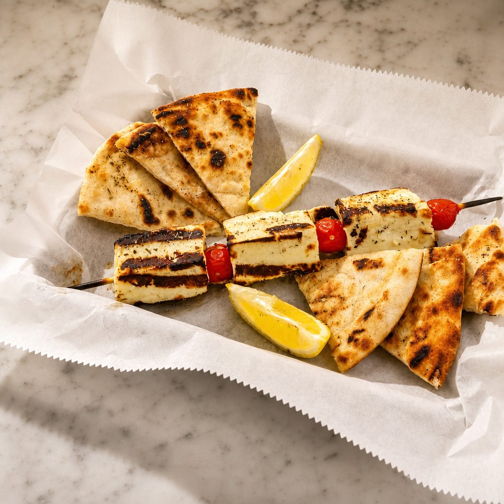 Halloumi Cheese Kalamaki.