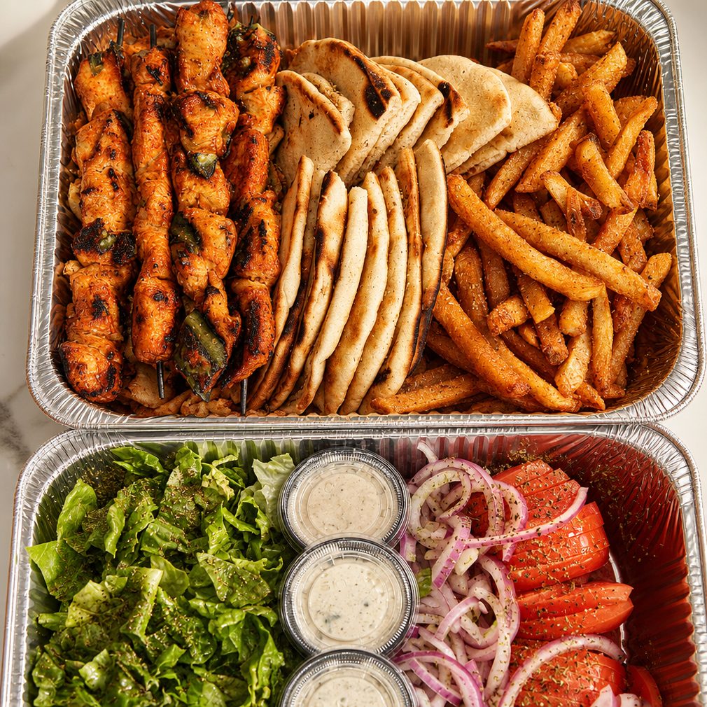 Family 4 Chicken Gyro Platter.
