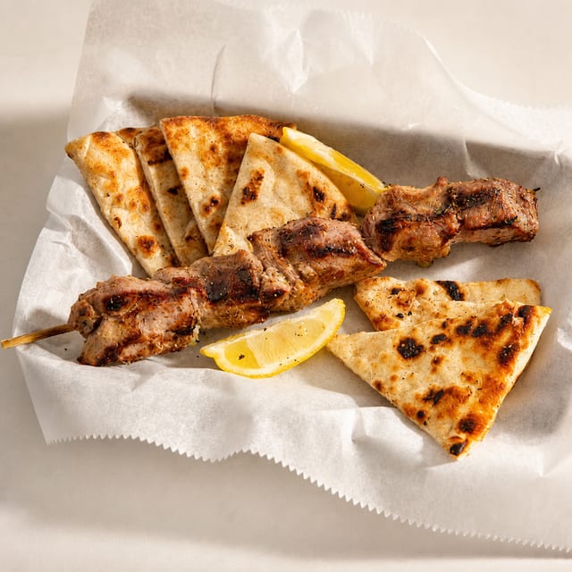 Pork Kalamaki.