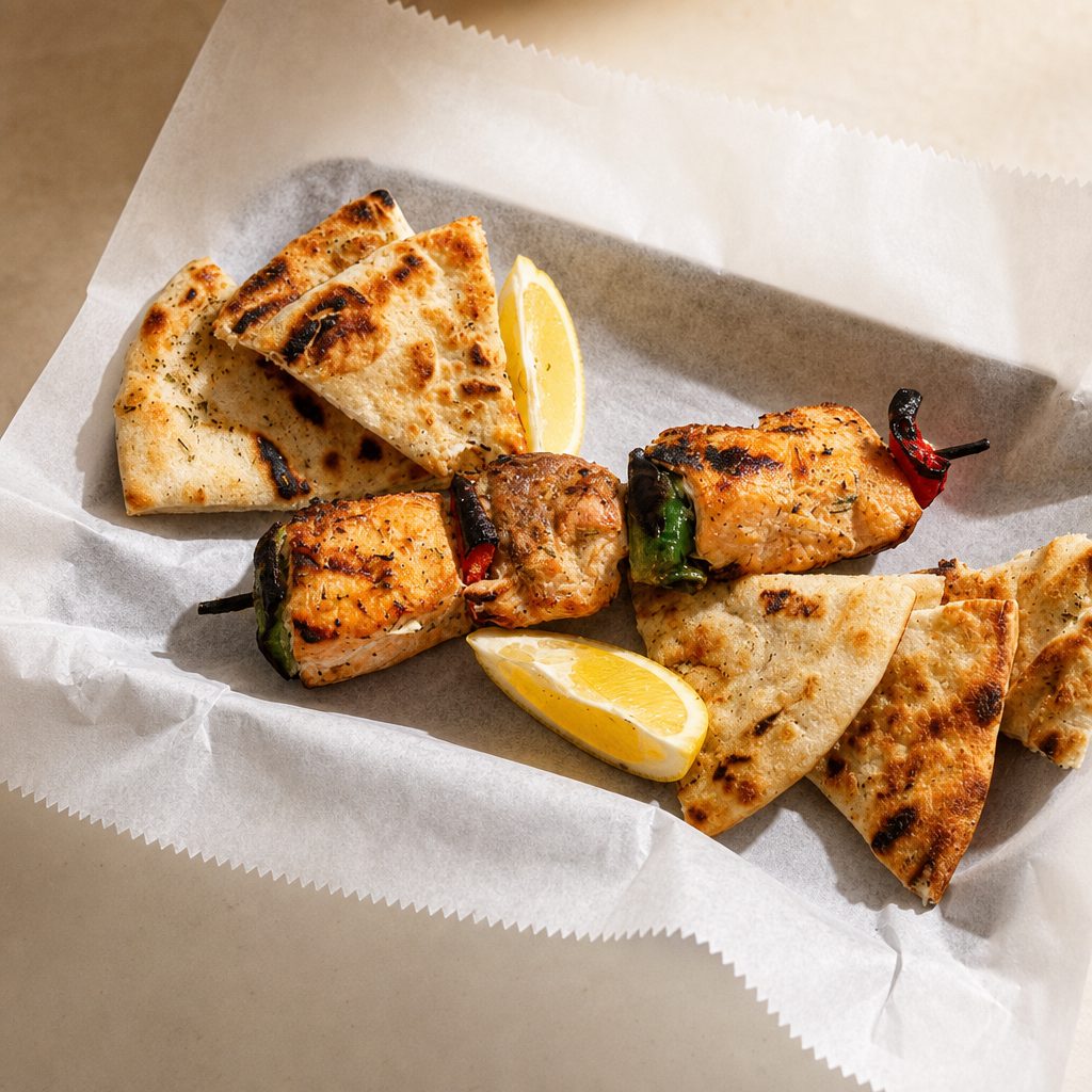 Salmon Kalamaki.