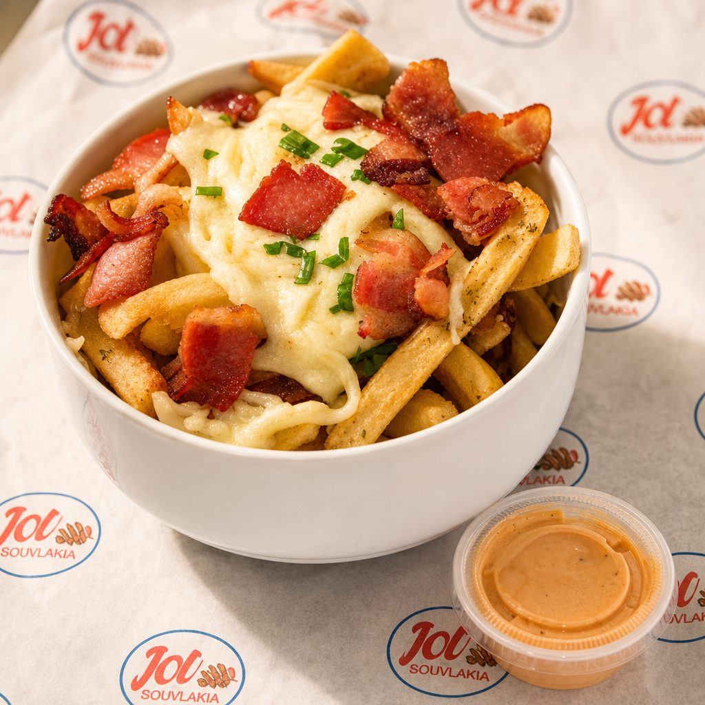 Fresh Fries with Bacon & Mozzarella.