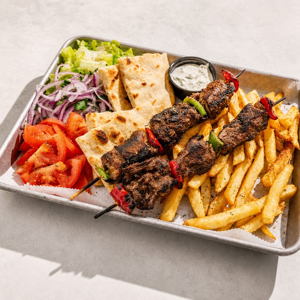 Lamb Souvlaki (Lamb Souvlaki Platter).